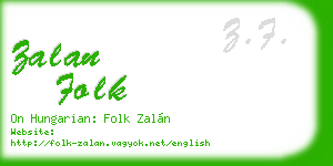 zalan folk business card